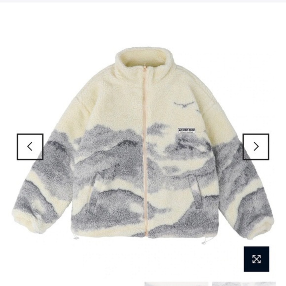 BRAND NWT Aelfric Eden Landscape Ink Painting Sherpa (M)